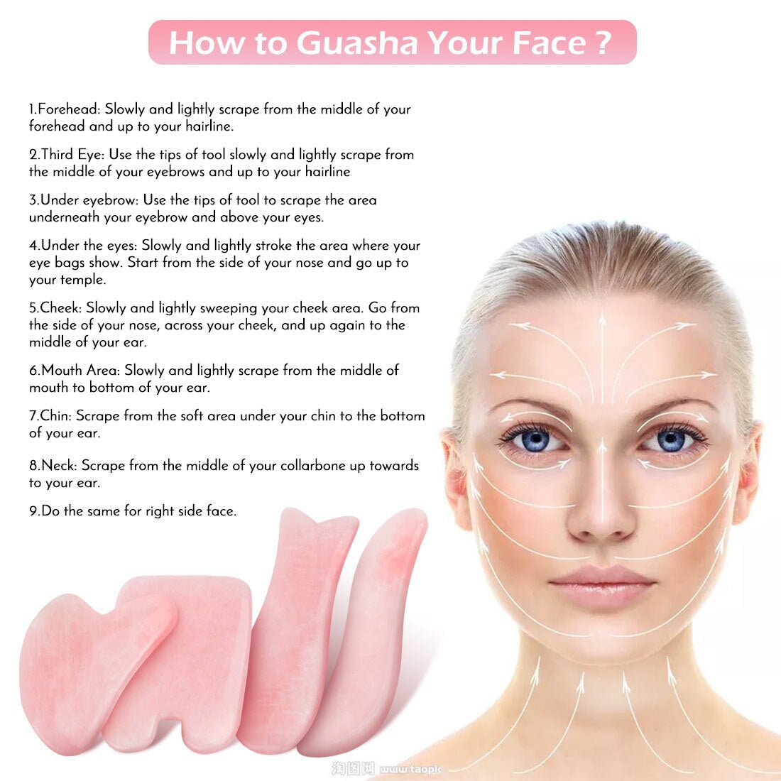 Rose Quartz Gua Sha