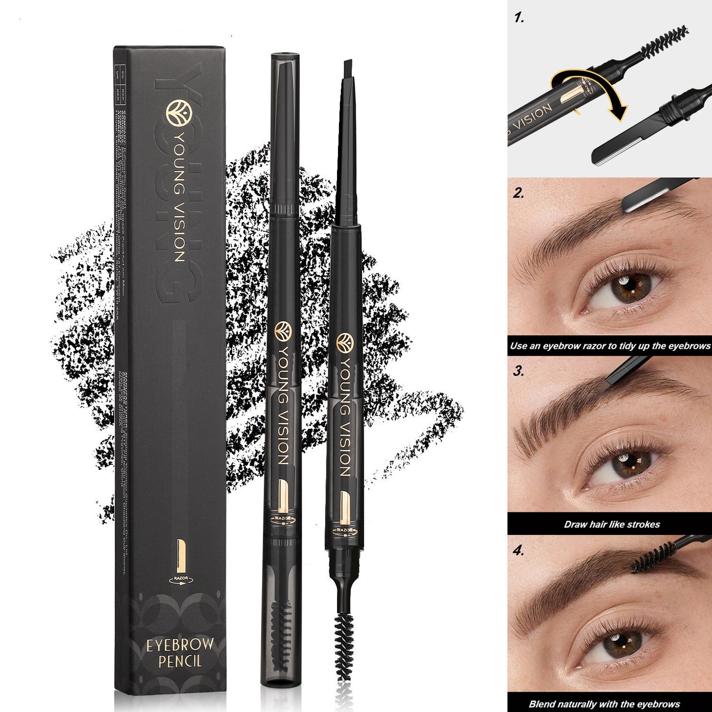 3-in-1 Brow Pencil for Perfectly Shaped, Natural Brows