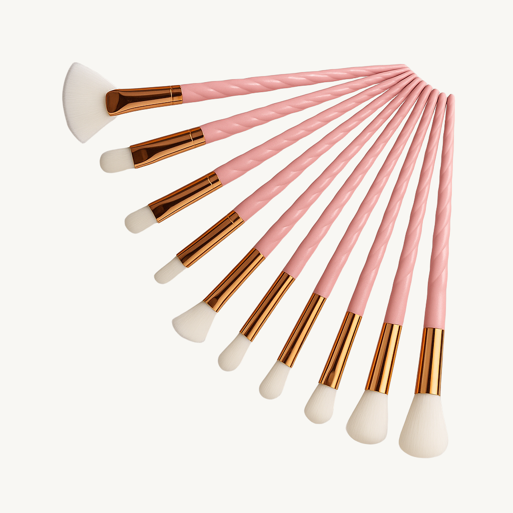 10-Piece Brush Set for Flawless, Professional Makeup Application