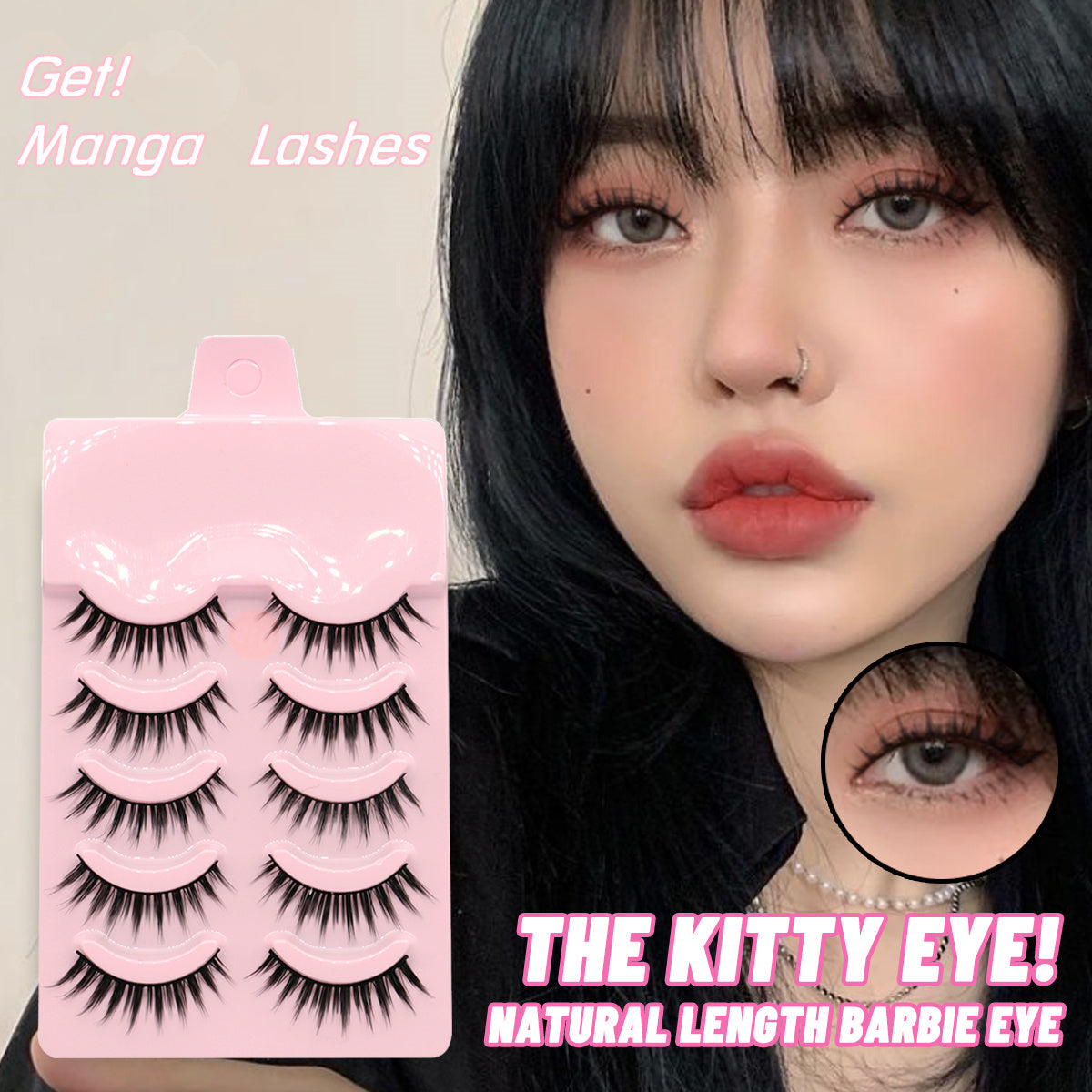 Natural Manga Lashes for Long, Voluminous, and Fluttery Eyes