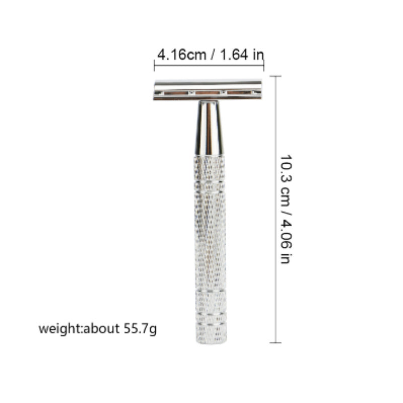 Metal Safety Razor for Classic, Safe, and Clean Shaving Experience