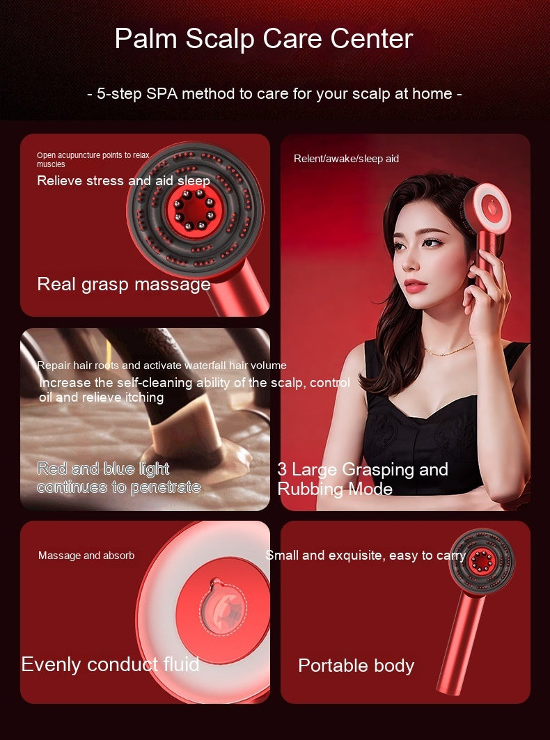 Infrared Scalp Massager for Improved Circulation and Hair Care