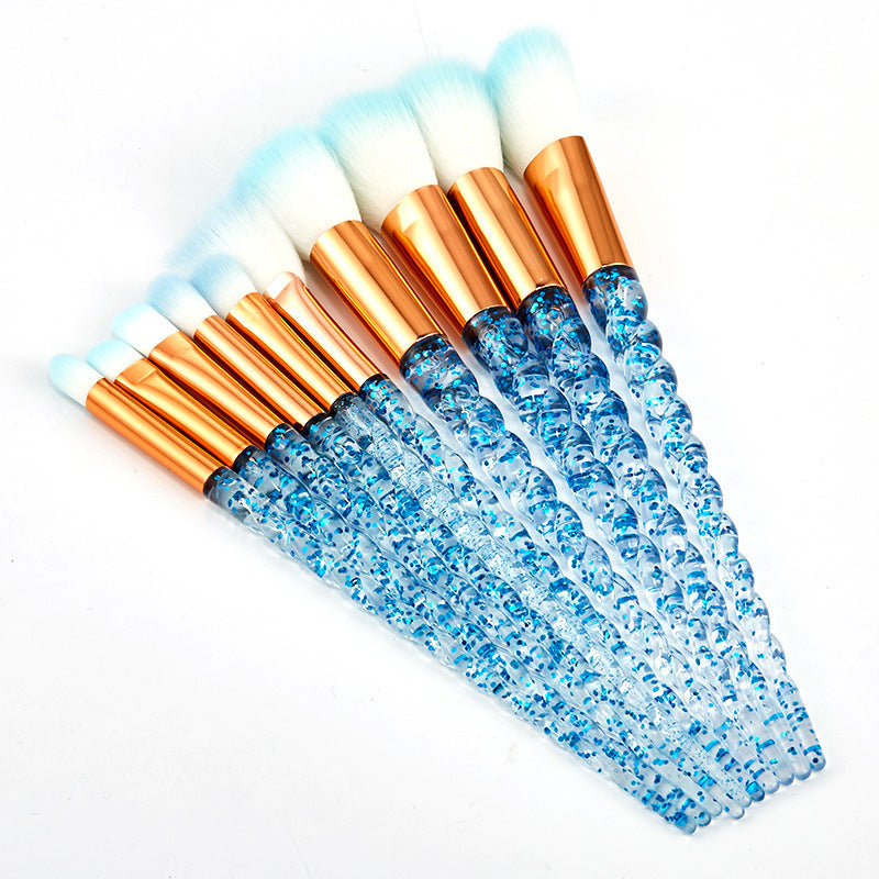 10-Piece Brush Set for Flawless, Professional Makeup Application