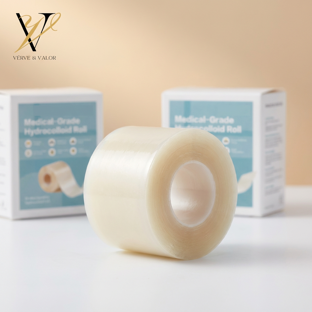 Ultra-Thin Hydrocolloid Acne Healing Roll – Medical-Grade Pimple Patch Tape (5×5cm)