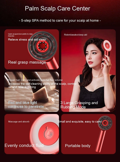 Infrared Scalp Massager for Improved Circulation and Hair Care